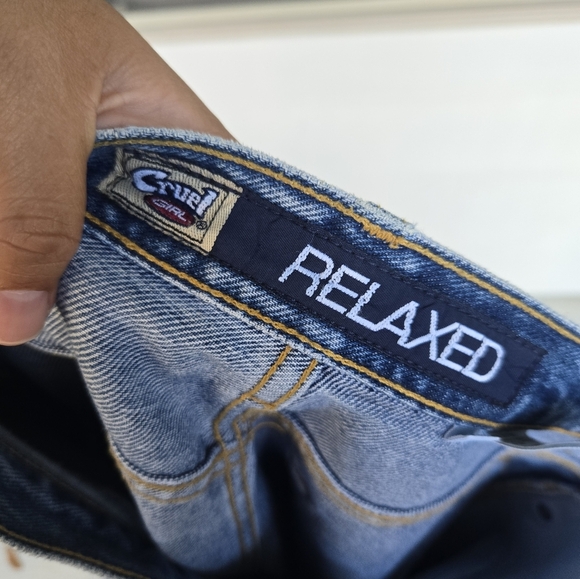 Cruel Girl Relaxed Fit Blue Jeans Size 9 Regular - Picture 5 of 10